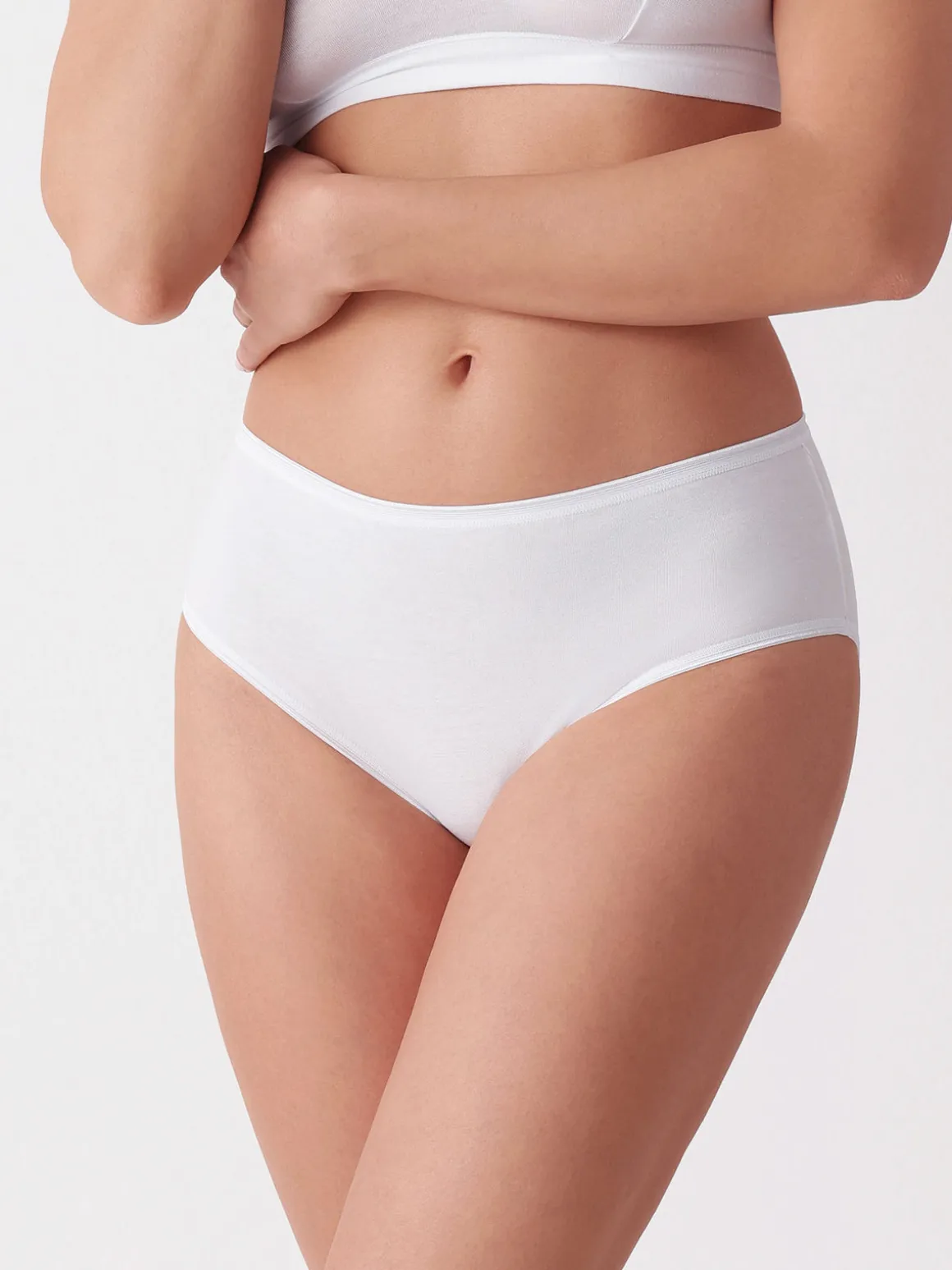 Cotonella Confezione da 3 midi slip in cotone bielastico