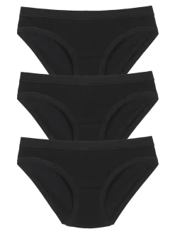 Cotonella Confezione da 3 mini slip da donna in cotone bielastico