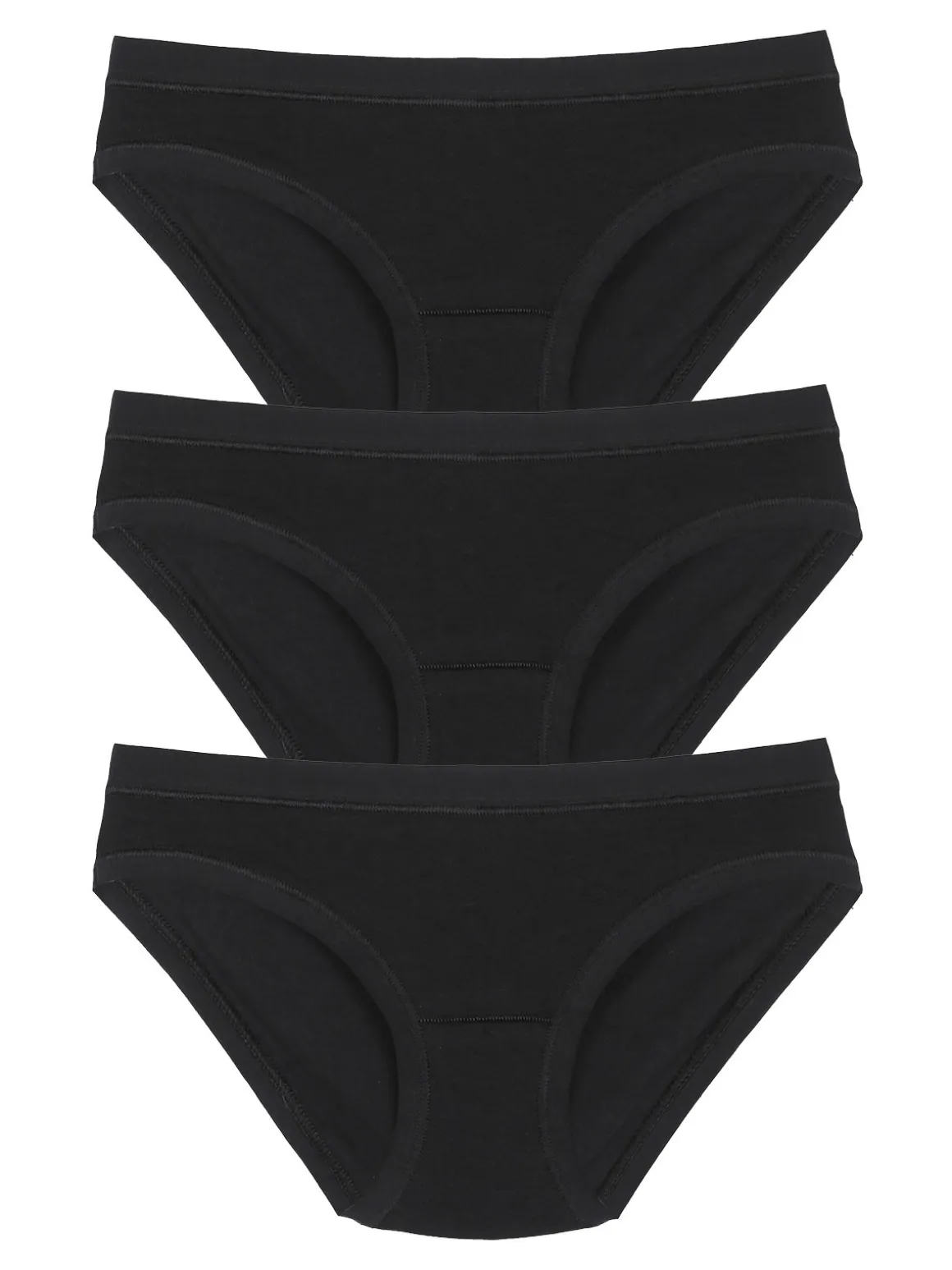 Cotonella Confezione da 3 mini slip da donna in cotone bielastico