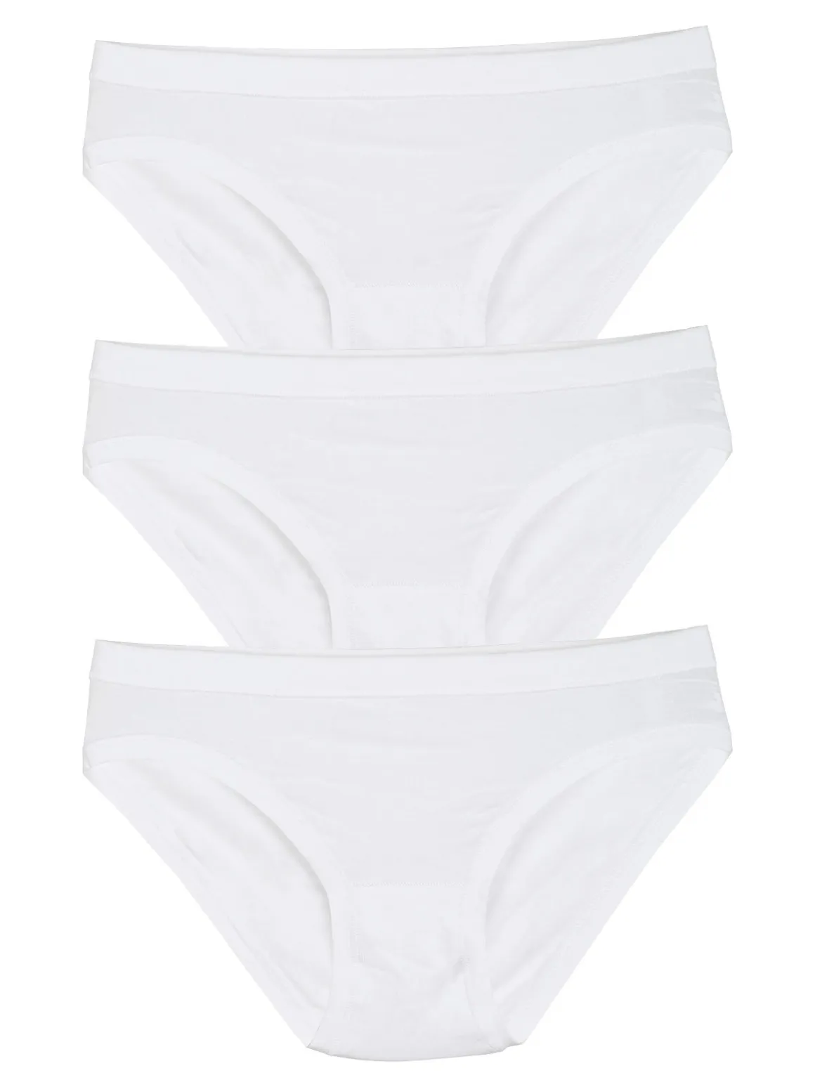 Cotonella Confezione da 3 mini slip da donna in cotone bielastico