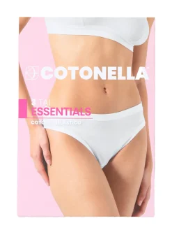 Cotonella Confezione da 3 slip donna in cotone bielastico - sabbia