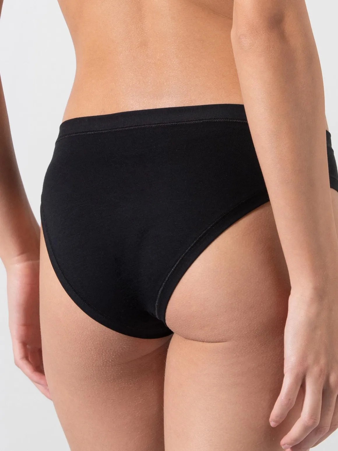 Cotonella Confezione da 3 slip donna in cotone bielastico - nero