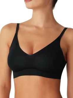 Cotonella Reggiseno donna comfort in mircofibra a taglio vivo senza ferretto COPPA B - nero