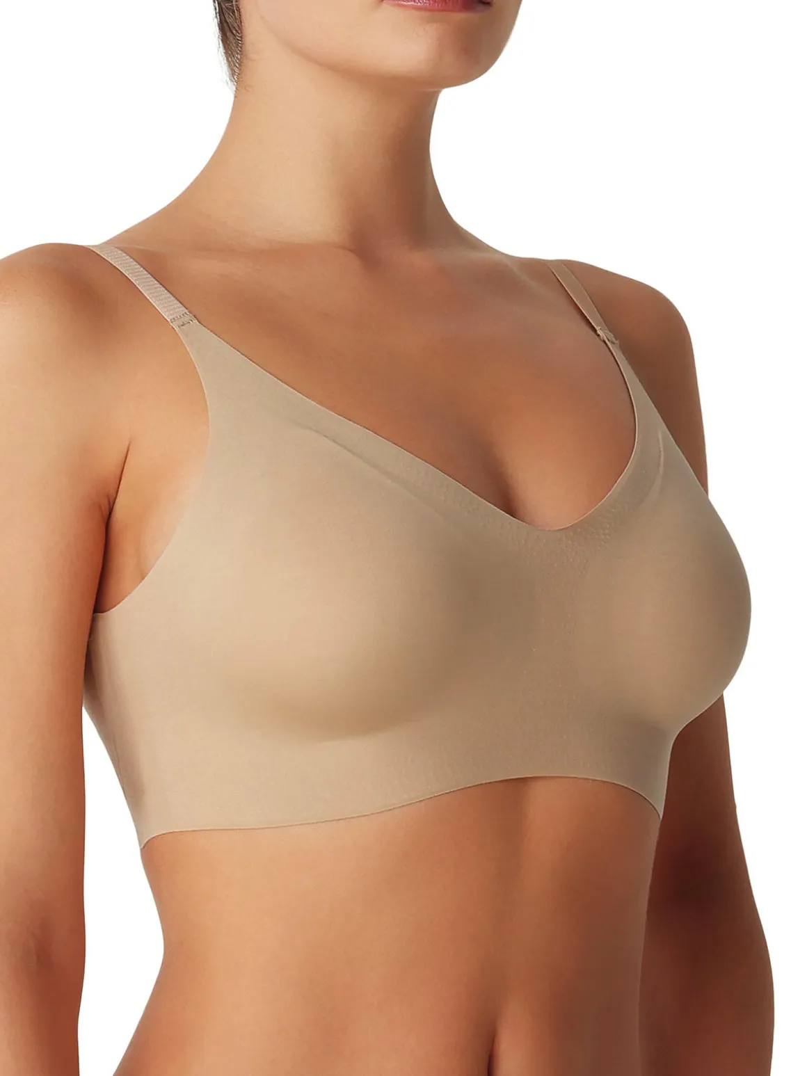 Cotonella Reggiseno donna comfort in mircofibra a taglio vivo senza ferretto COPPA B- beige
