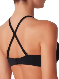 Cotonella Reggiseno imbottito da donna in microfibra senza ferretto COPPA B - nero
