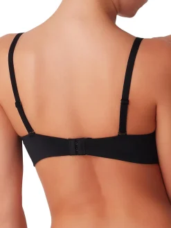 Cotonella Reggiseno imbottito da donna in microfibra senza ferretto COPPA B - nero