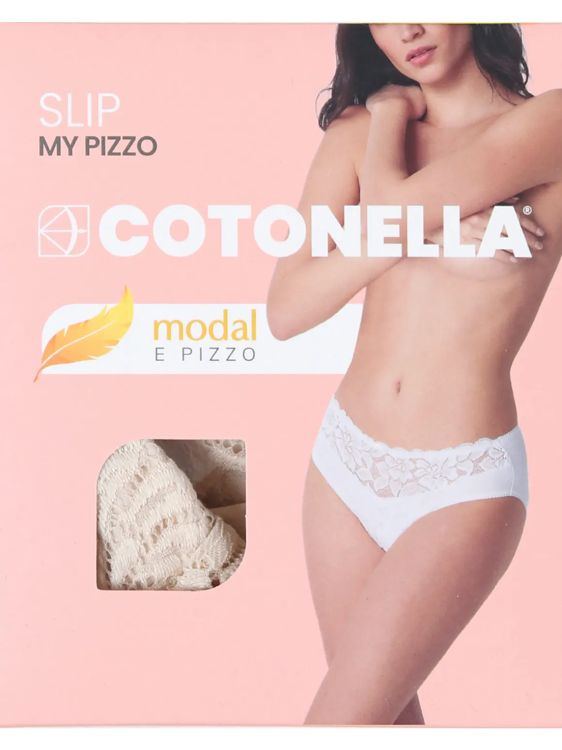 Cotonella Slip donna in cotone modal e pizzo