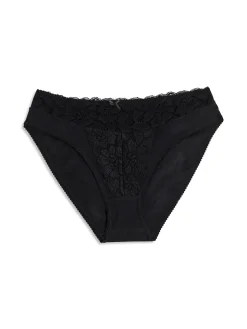 Cotonella Slip donna in cotone modal e pizzo