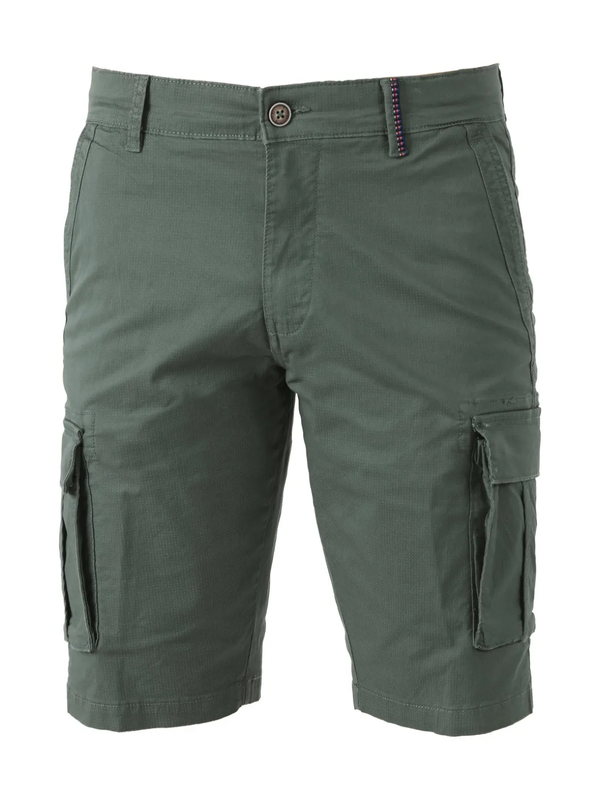 Cotton Belt Bermuda cargo da uomo in cotone stretch - verde