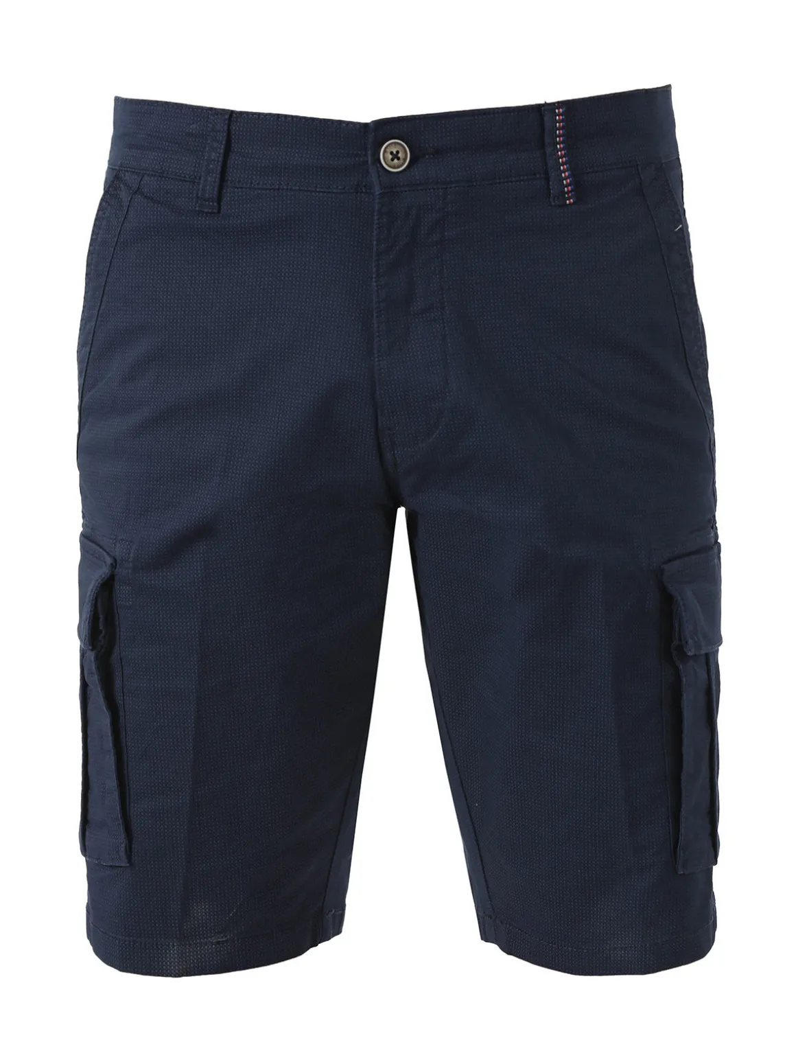 Cotton Belt Bermuda cargo da uomo in cotone stretch - blu