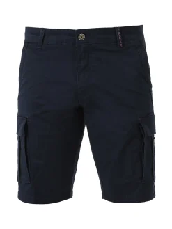 Cotton Belt Bermuda da uomo in cotone stretch con tasconi - blu scuro