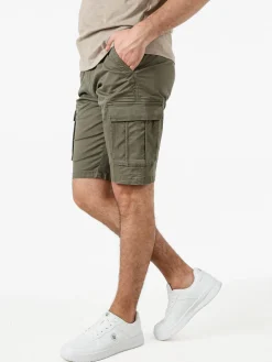 Cotton Belt Bermuda da uomo in cotone stretch con tasconi - militare