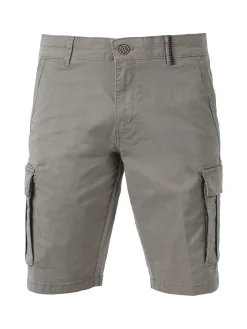 Cotton Belt Bermuda da uomo in cotone stretch con tasconi - grigio