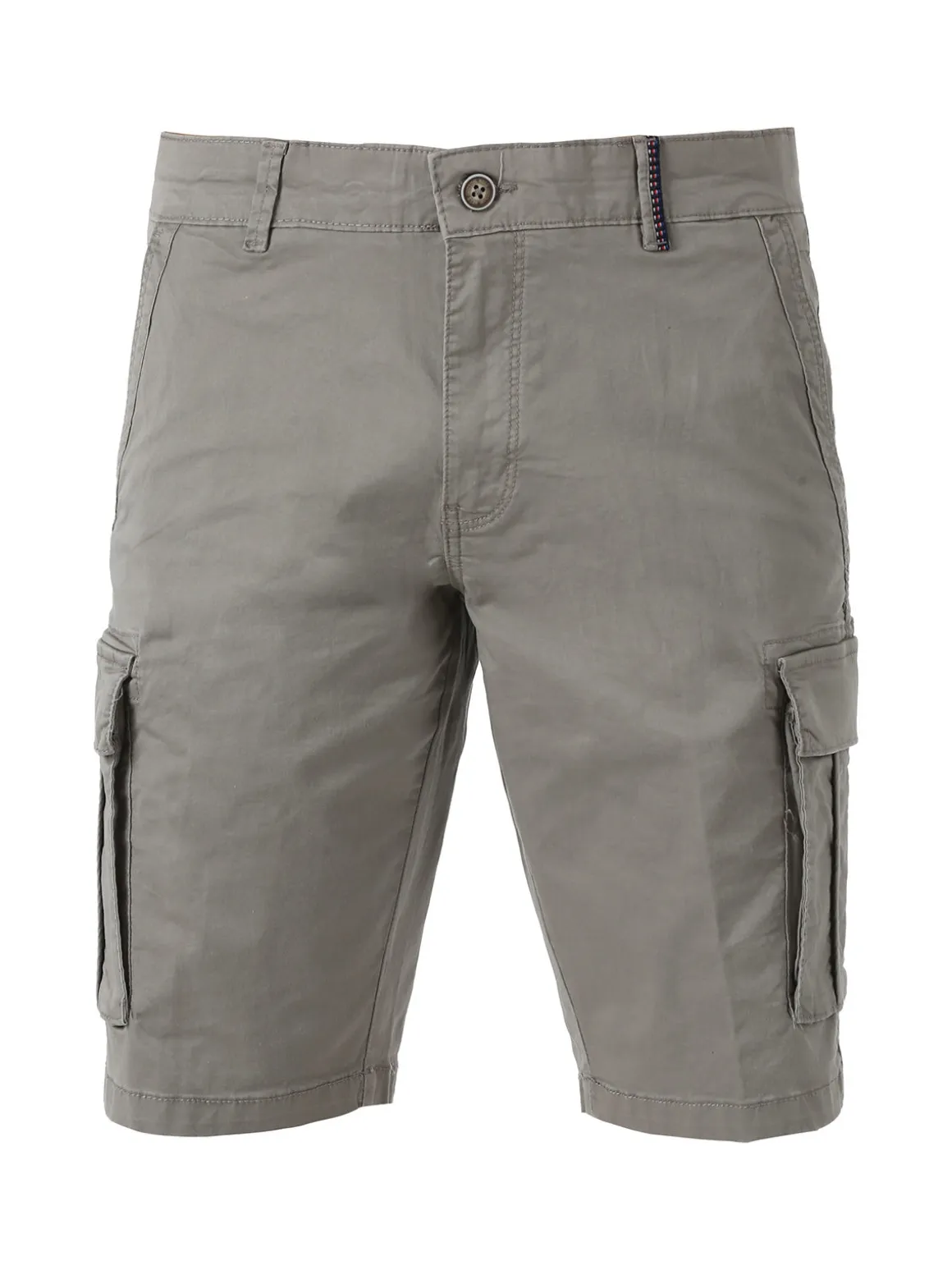 Cotton Belt Bermuda da uomo in cotone stretch con tasconi - grigio