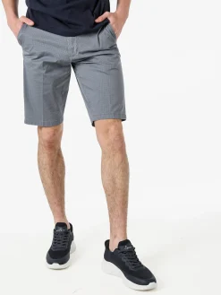 Cotton Belt Bermuda da uomo in cotone stretch texturizzati - grigio