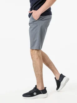 Cotton Belt Bermuda da uomo in cotone stretch texturizzati - grigio