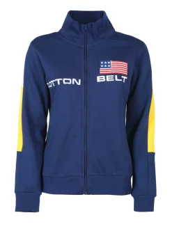 Cotton Belt Felpa pesante da donna con zip completa