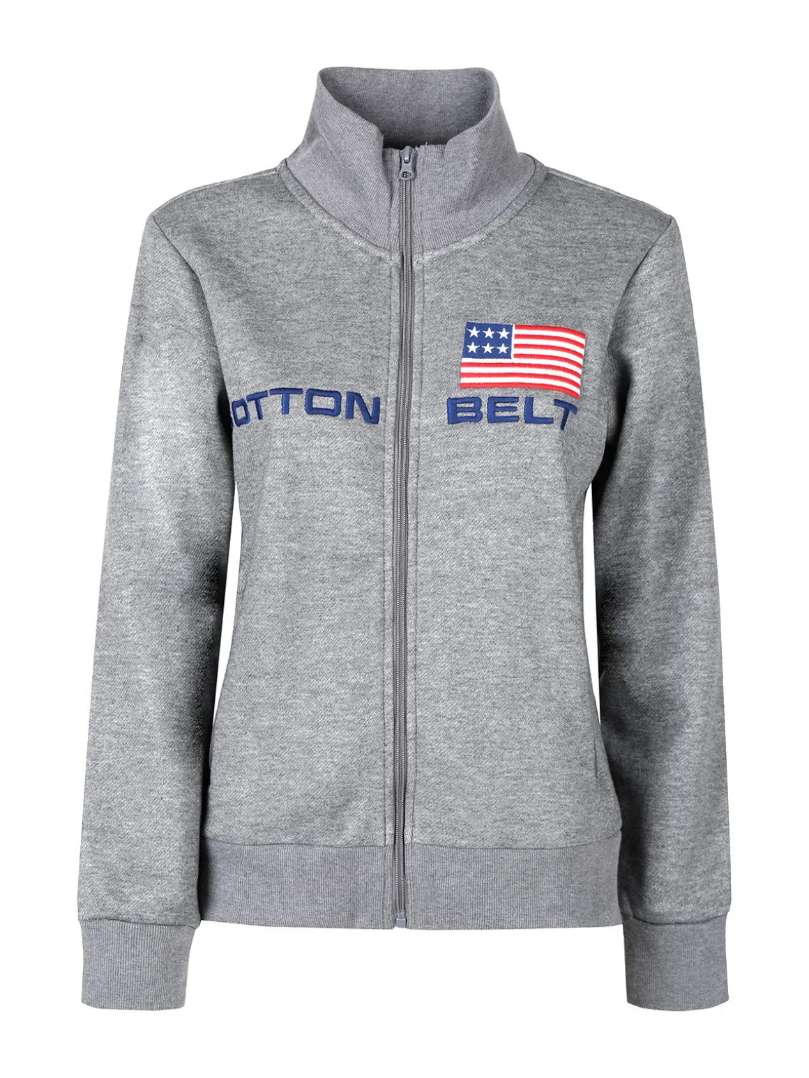 Cotton Belt Felpa pesante da donna con zip