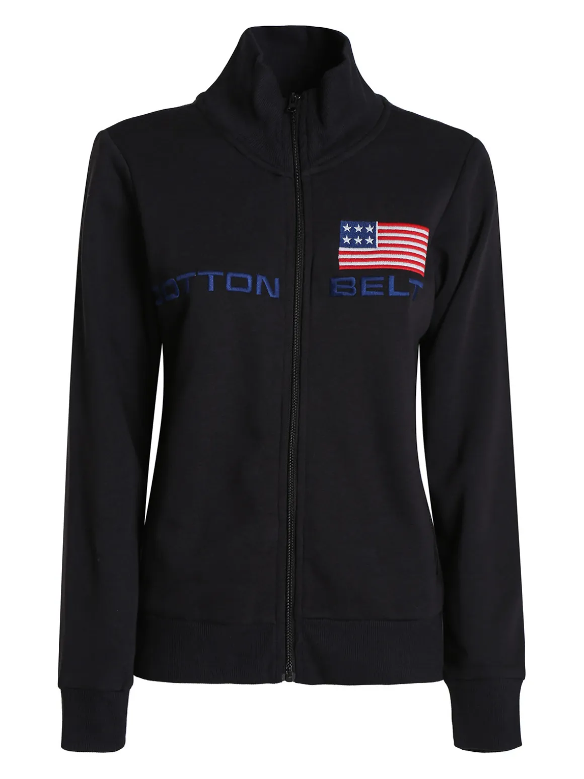 Cotton Belt Felpa pesante da donna con zip