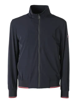 Cotton Belt Giacca leggera da uomo con zip - blu scuro