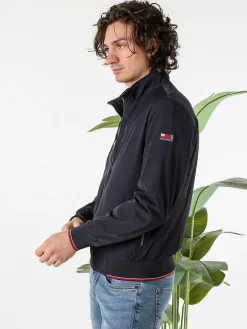 Cotton Belt Giacca leggera da uomo con zip - blu scuro