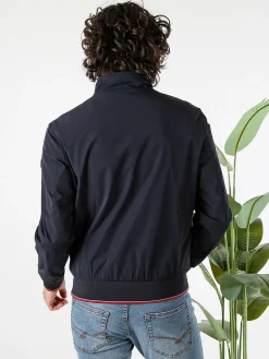 Cotton Belt Giacca leggera da uomo con zip - blu scuro
