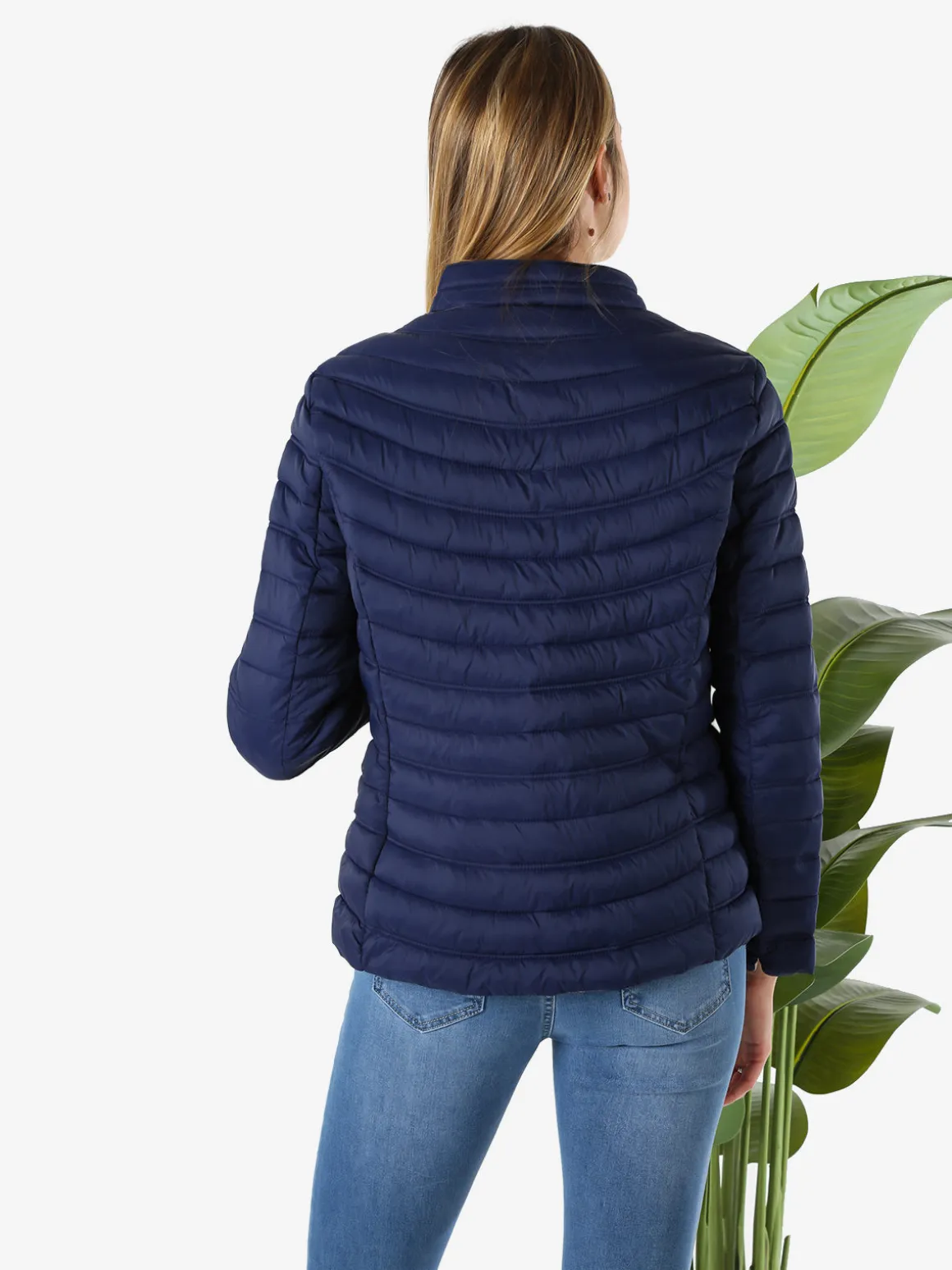 Cotton Belt Giubbino donna 100 grammi con zip - blu scuro
