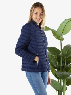 Cotton Belt Giubbino donna 100 grammi con zip - blu scuro