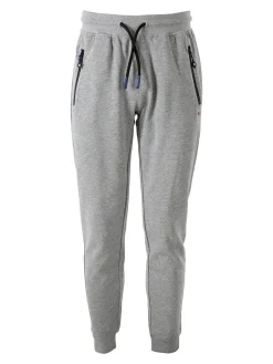 Cotton Belt Pantaloni tuta da uomo con coulisse e polsini - grigio