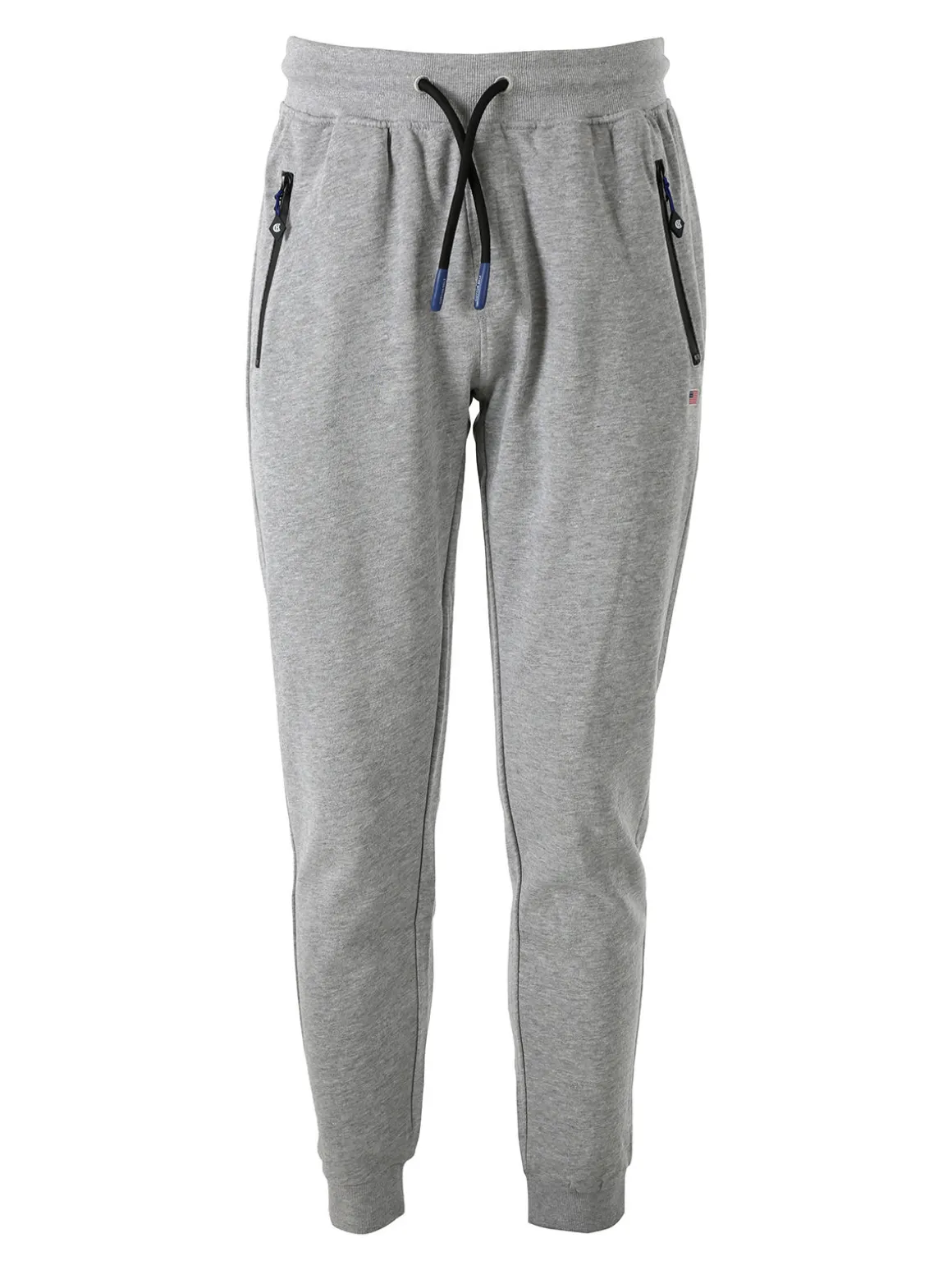 Cotton Belt Pantaloni tuta da uomo con coulisse e polsini - grigio