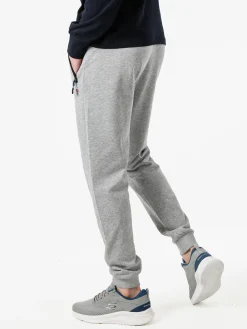 Cotton Belt Pantaloni tuta da uomo con coulisse e polsini - grigio