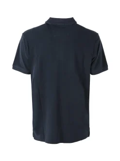 Cotton Belt Polo da uomo in cotone a maniche corte con logo - blu scuro