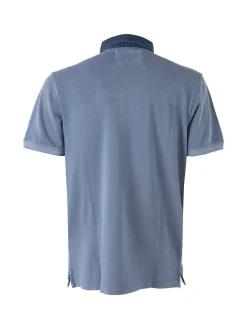 Cotton Belt Polo da uomo in cotone a maniche corte - blu