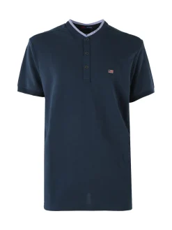 Cotton Belt Polo da uomo in cotone a maniche corte - ottanio