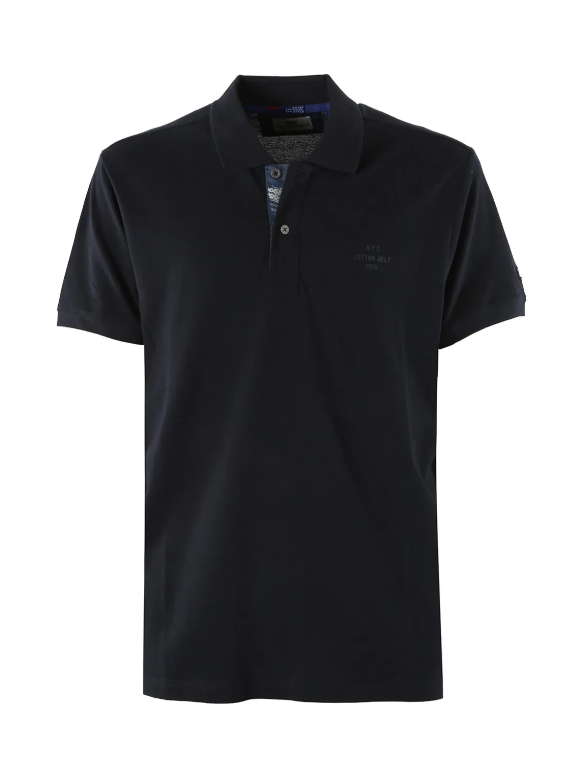 Cotton Belt Polo da uomo in cotone a maniche corte - blu scuro