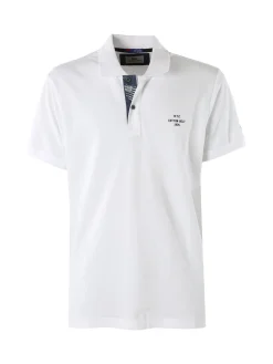 Cotton Belt Polo da uomo in cotone a maniche corte - bianco