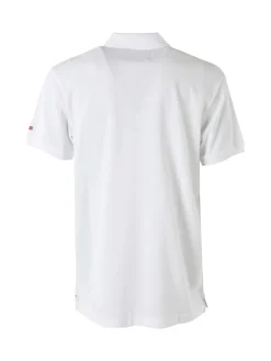 Cotton Belt Polo da uomo in cotone a maniche corte - bianco