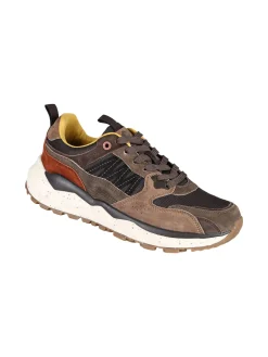 Cotton Belt Sneakers da uomo stringate - marrone