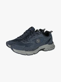 Cotton Belt Sneakers da uomo stringate - blu scuro