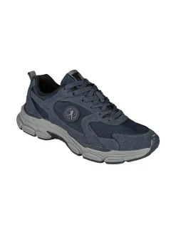 Cotton Belt Sneakers da uomo stringate - blu scuro