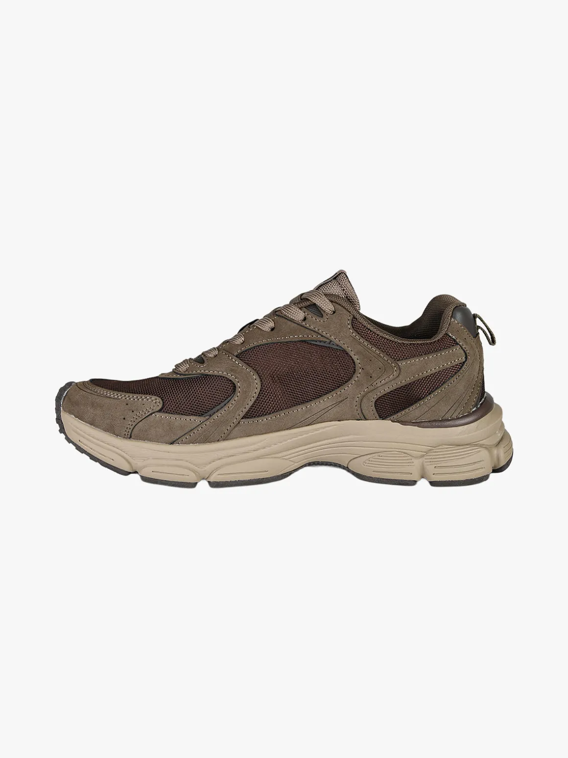 Cotton Belt Sneakers da uomo stringate - caffè