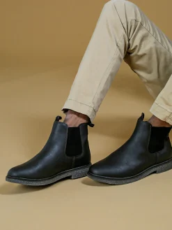 Cotton Belt Stivaletti da uomo in ecopelle - nero