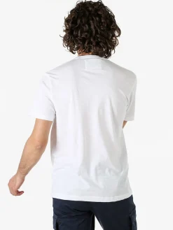 Cotton Belt T-shirt da uomo in cotone con stampa - bianco