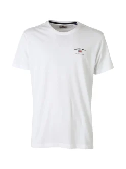 Cotton Belt T-shirt da uomo in cotone con logo - bianco