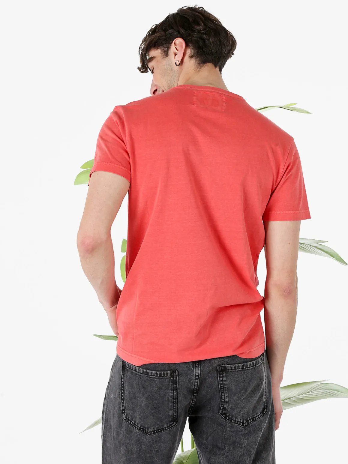 Cotton Belt T-shirt da uomo in cotone con stampa - fragola