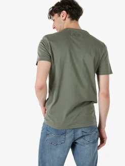 Cotton Belt T-shirt da uomo in cotone con stampa - militare