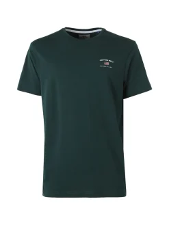 Cotton Belt T-shirt da uomo in cotone con logo - verde scuro