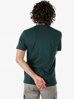 Cotton Belt T-shirt da uomo in cotone con logo - verde scuro