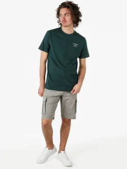 Cotton Belt T-shirt da uomo in cotone con logo - verde scuro