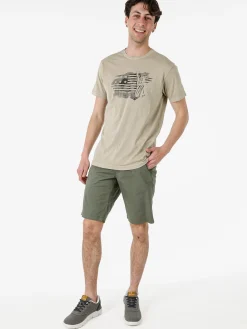 Cotton Belt T-shirt da uomo in cotone con stampa - fango